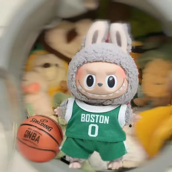 ⁦Sale Only Selling Clothes 17cm First Second Generation Labubu Basketball Clothes Cute⁩ - الصورة ⁦12⁩